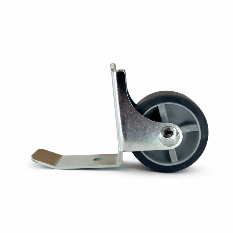 Rolle mit Kippschutz, Rad Ø 50 mm mit weicher Lauffläche, 2 Befestigungsbohrungen