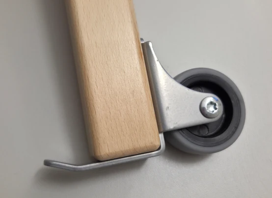 Rolle mit Kippschutz, Rad Ø 50 mm mit weicher Lauffläche, 2 Befestigungsbohrungen