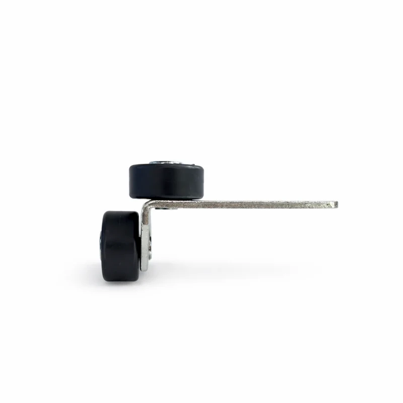 Kopfteilrolle 76x53 mm verzinkt mit 2x Rad Ø 30 mm, weiche Lauffläche