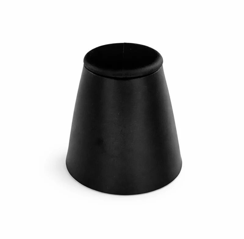 Möbelgleiter mit Stopfen schwarz aus Kunststoff, Ø 55 mm, Bauhöhe 57 mm, Bohrung Ø 6 mm
