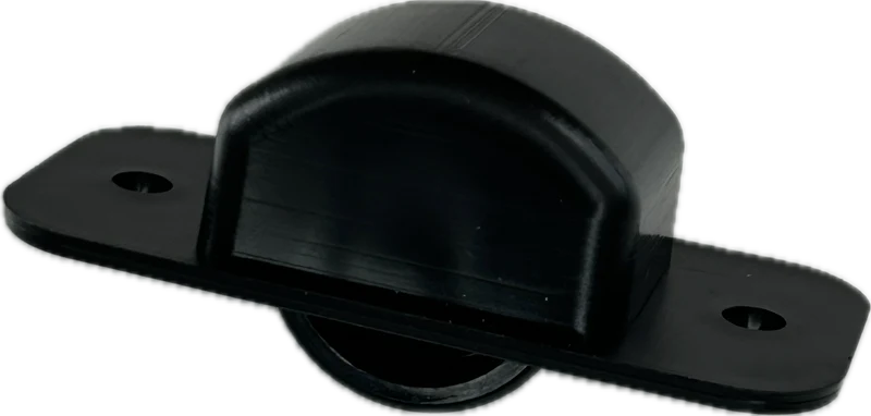 Bettkastenrolle mit Kunststoffgehäuse schwarz, Stahlachse Ø 8 mm, harte Lauffläche, Ø 25 mm