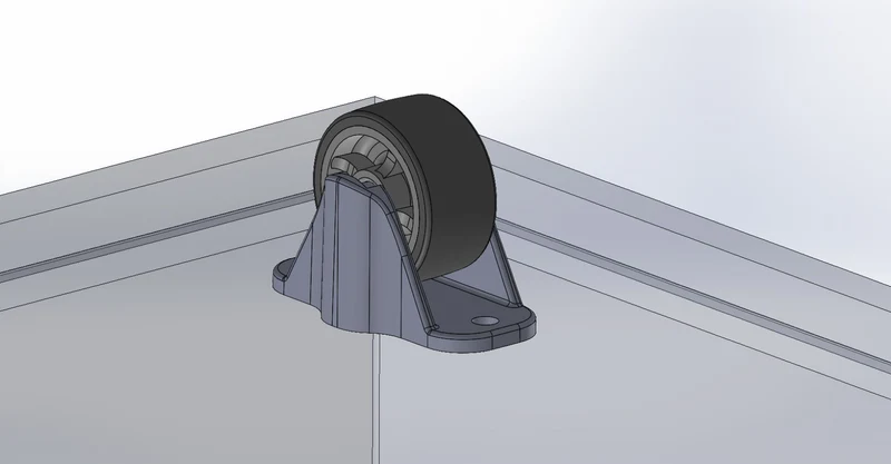 Kastenbockrolle Ø 40 mm mit weicher Lauffläche