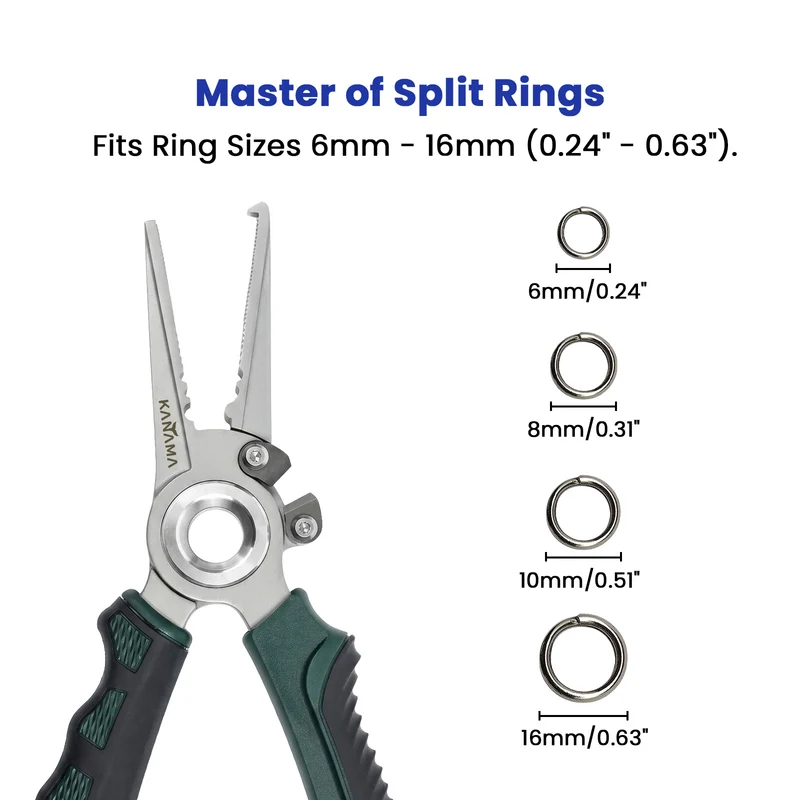 Kanama 7.5" Hochfeste, rostbeständige Angelzange – 100 % salzwasserbeständig