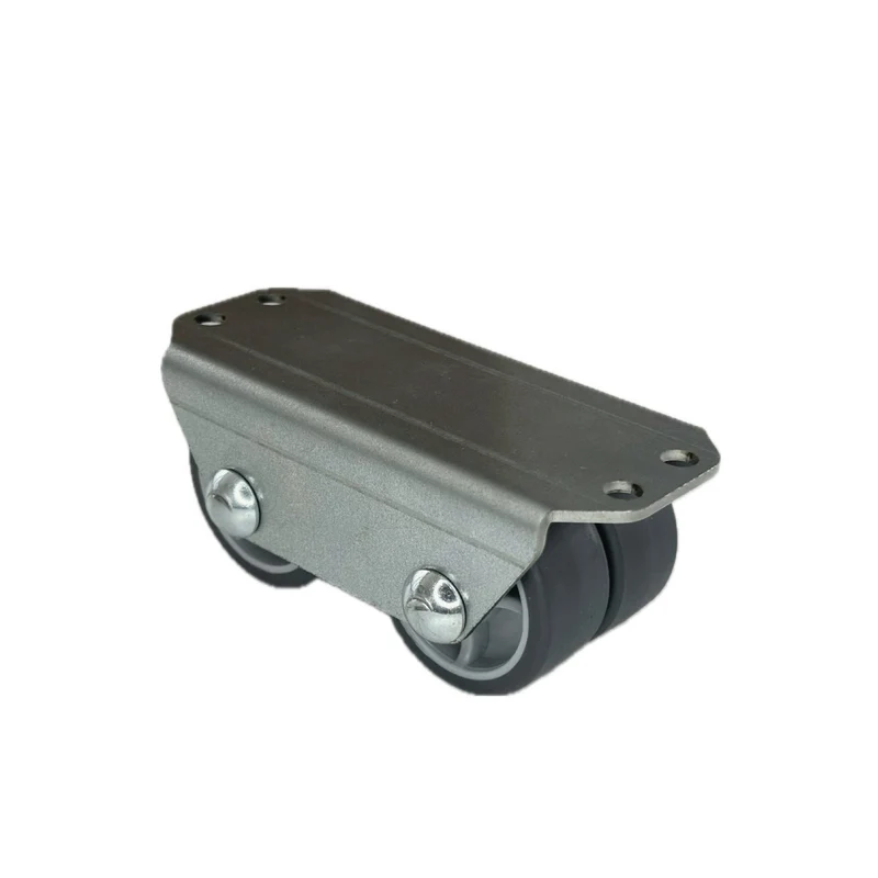 Sonderkonstruktion Kastenbockrolle Ø 40 mm mit weicher Lauffläche, 4x Rad