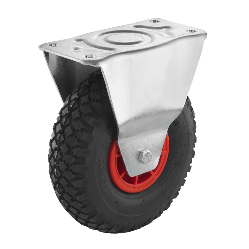 Ø 230 mm, Bockrolle mit Anschraubplatte, Luftbereifung mit Rollenlager