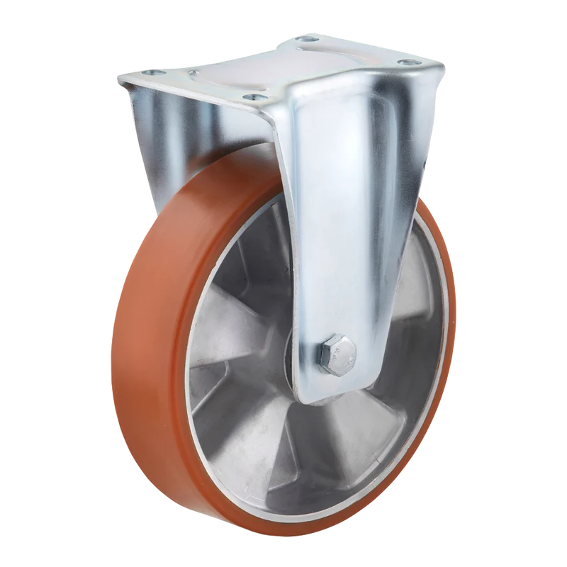 Ø 80 mm, Bockkrolle mit Anschraubplatte, Radkörper aus Aluminium-Druckguss, Abbildung ähnlich