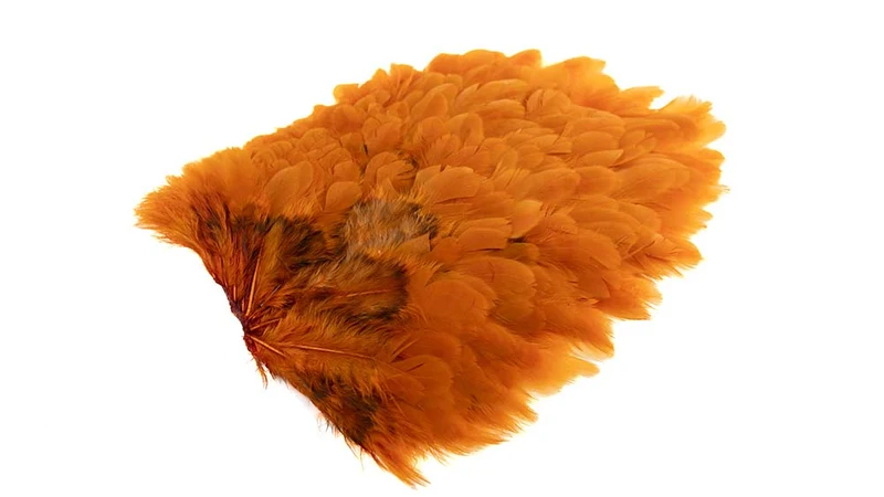 4 B's Hen Saddle White gefärbt in Burnt Orange
