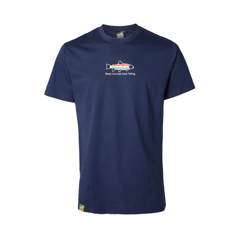 Organic Tee Peace Trout Navi