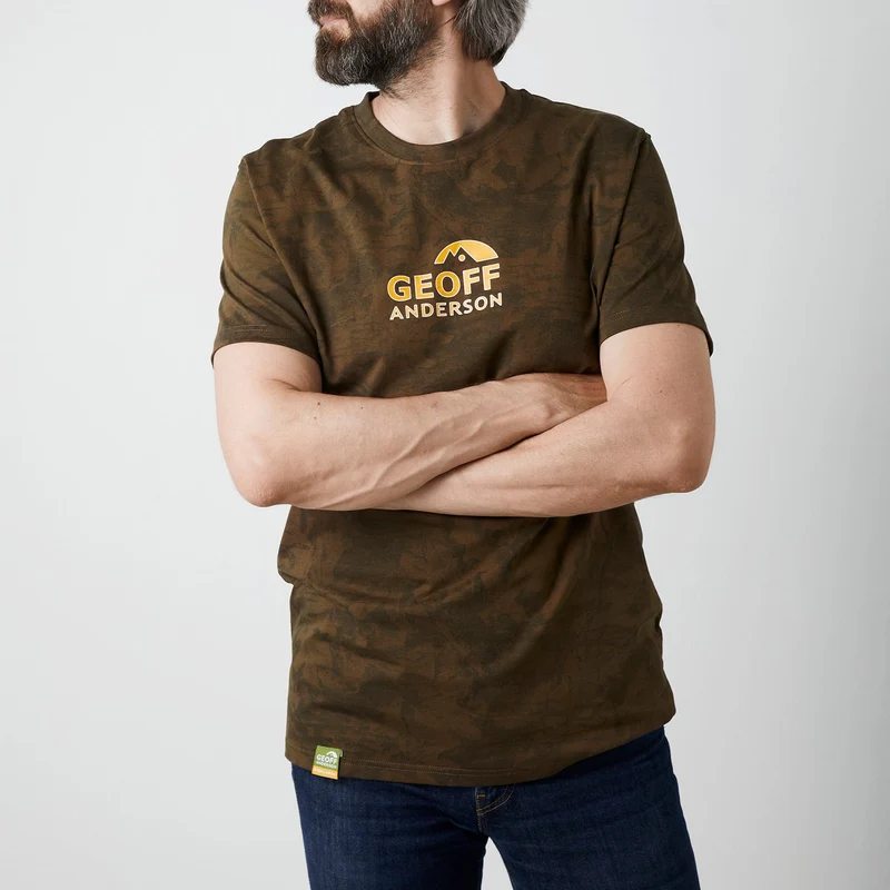 Organic Tee Orange Chest Leaf