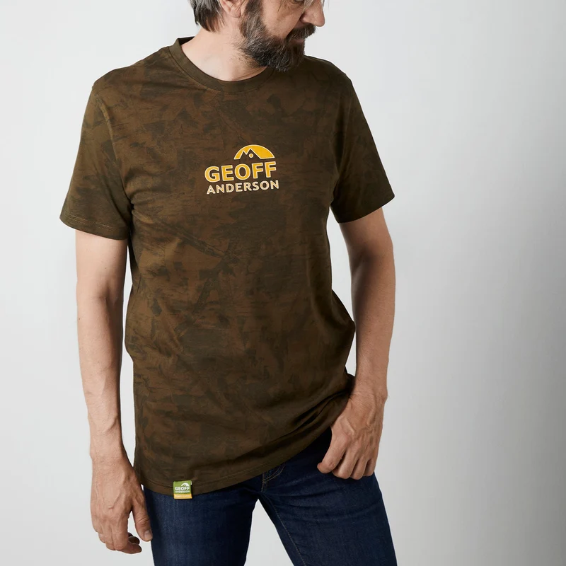 Organic Tee Orange Chest Leaf