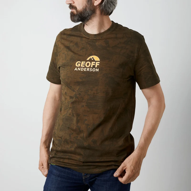 Organic Tee Orange Chest Leaf
