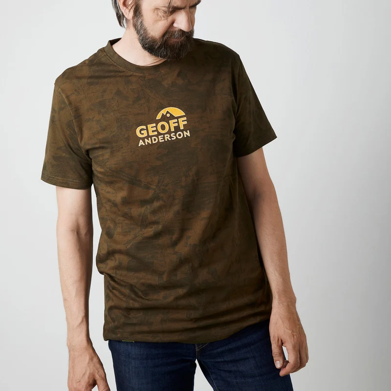 Organic Tee Orange Chest Leaf