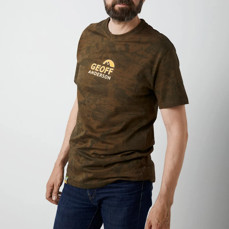 Organic Tee Orange Chest Leaf