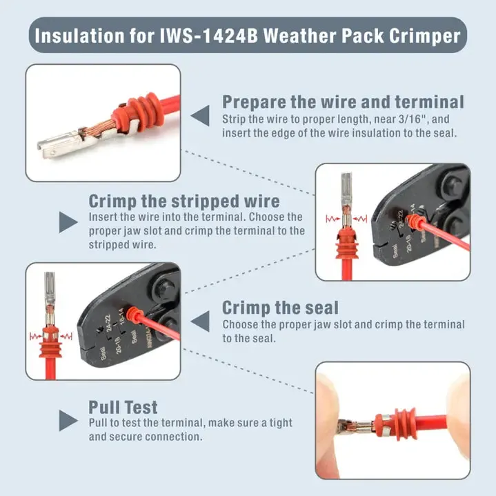 Crimpzange wasserdichte Stecker