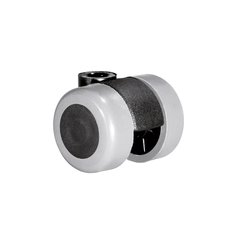 Doppelrolle Ø 35 mm mit weicher Lauffläche grau