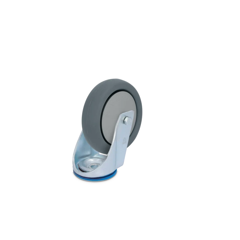 Ø 125 mm Apparaterolle mit weicher Lauffläche, Rückenloch