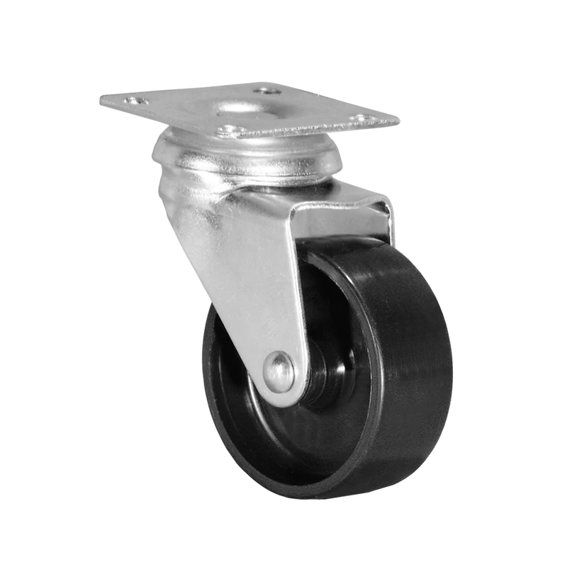 Ø 50 mm Apparaterolle mit harter Lauffläche, Anschraubplatte 42x42 mm