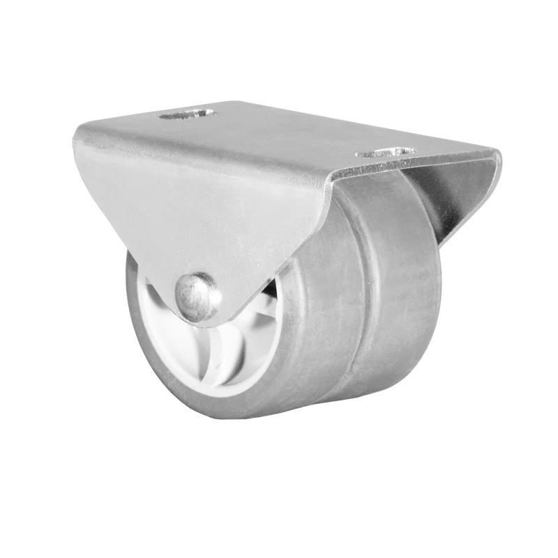 Ø 50 mm, Sonderkonstruktion Kastenbockrolle mit weicher Lauffläche, 2x Rad