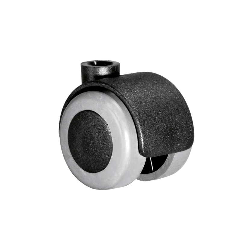 Doppelrolle Ø 40 mm mit weicher Lauffläche grau