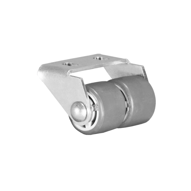 Ø 25 mm, Sonderkonstruktion Kastenbockrolle mit weicher Lauffläche, 2x Rad