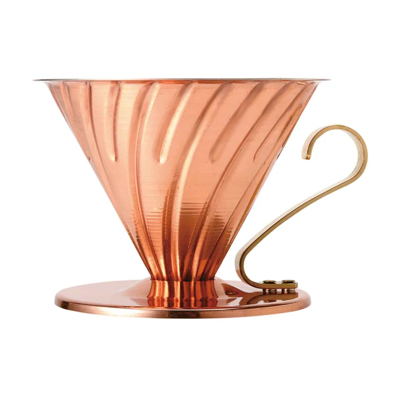 Hario V60-02 Dripper aus Stahl und Kupfer