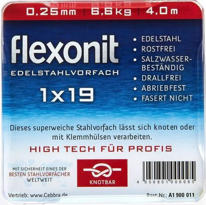 flexonit 1x19 Stahlvorfach Meterware / 4 m