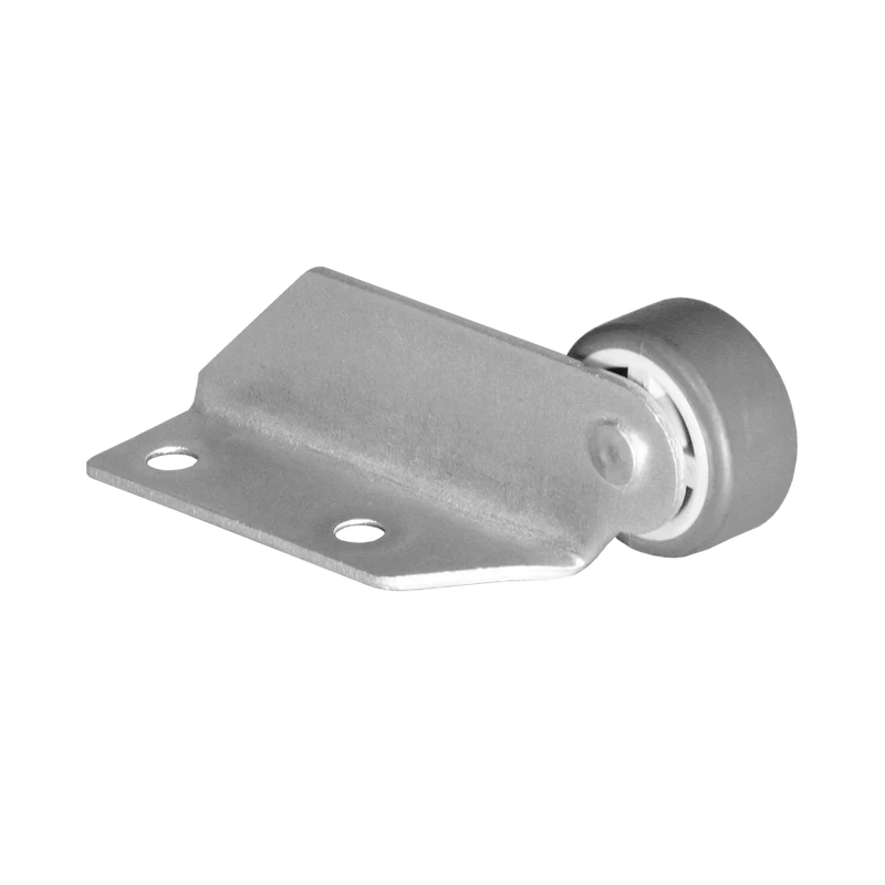Winkel 22x50 mm verzinkt mit Rolle Ø 030 mm, weiche Lauffläche, Ausführung rechts