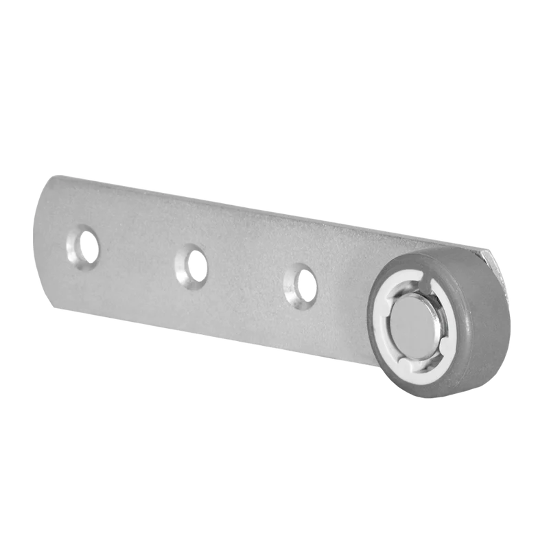 Hebel 135x28 mm verzinkt mit Rolle Ø 40 mm, weiche Lauffläche