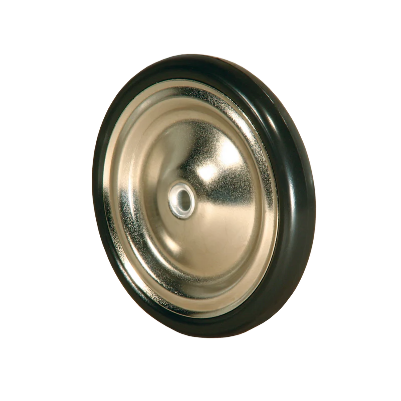 Diskusrad Ø 75 mm vernickelt, Kunststoffring schwarz