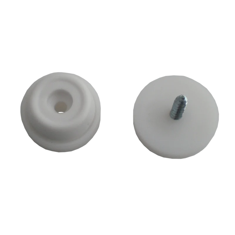Gummistopper Ø 24 mm weiß, inklusive Befestigungsschraube 3,5x25 mm