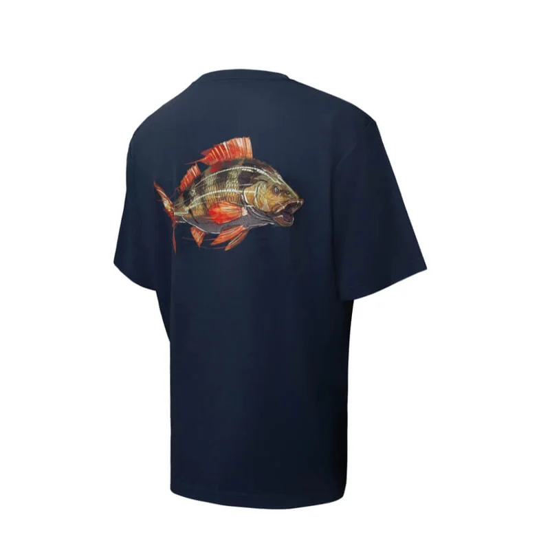 Short Sleeve Casual Shirt Perch (Navy Blue)