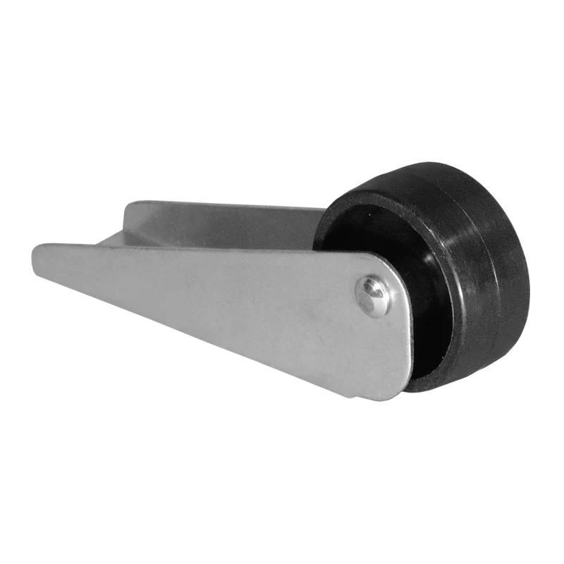 Bettkastenrolle 83x26 mm verzinkt mit Rolle Ø 25 mm, harte Lauffläche