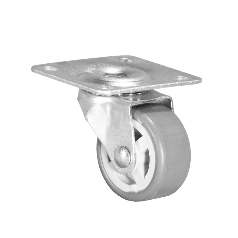 Ø 25 mm Apparaterolle mit weicher Lauffläche, Anschraubplatte 40x40 mm