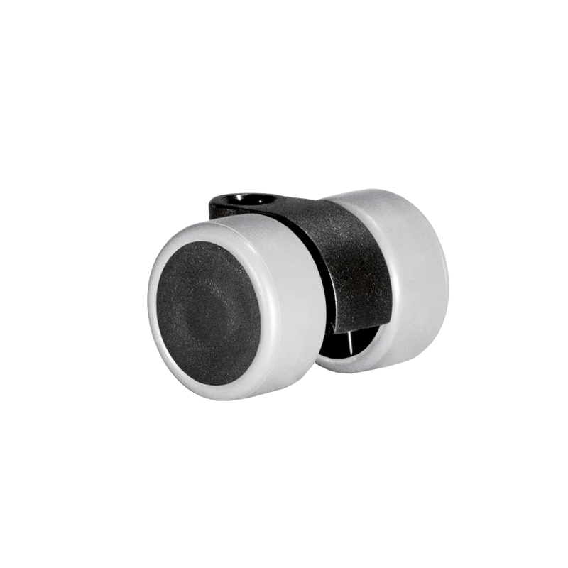 Doppelrolle Ø 30 mm mit weicher Lauffläche grau