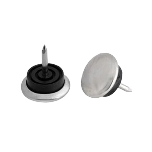Kunststoffgleiter Ø 30 mm vernickelt, inkl. Nagel 2,4x15 mm, Bauhöhe 10 mm