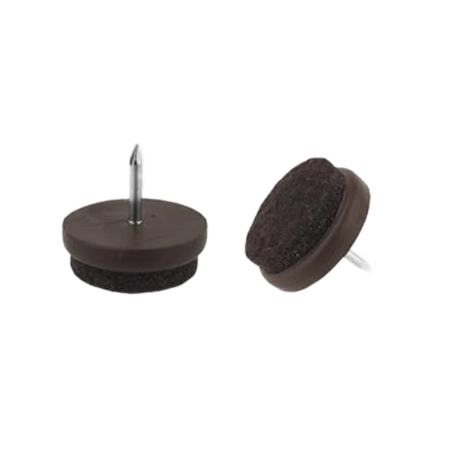 Filzgleiter Ø 24 mm in braun, inkl. Nagel 2,4x15 mm, Bauhöhe 10 mm