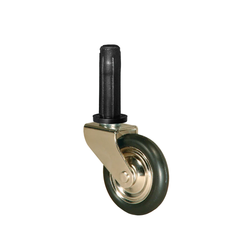 Teewagenrolle Ø 38 mm vernickelt, Stift Ø 7x32 mm, Befestigungshülse Ø 13x37 mm