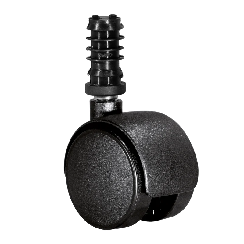 Doppelrolle Ø 50 mm mit harter Lauffläche, Klemmringstift Ø 8x58 mm, Befestigungshülse Ø 10x37 mm