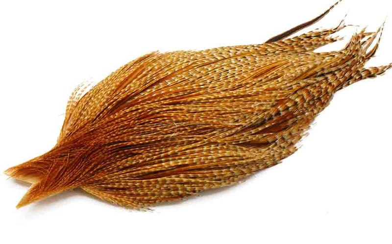 (Bronze-Qualität) Whiting Red Label Trockenfliege - Gebändertes Dunkelrot