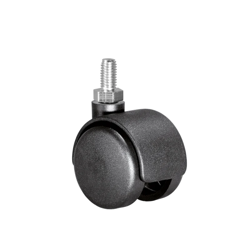 Doppelrolle Ø 40 mm mit harter Lauffläche, Gewindestift M10x15 mm