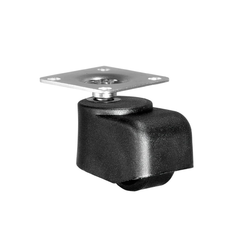 Walzenrolle Ø 25 mm mit harter Lauffläche, Anschraubplatte 40x40 mm