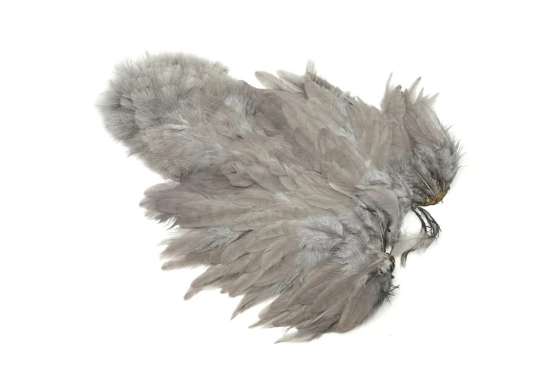 Whiting Rooster Softhackle W Chickabou SH/C Weiß gefärbt Rosa