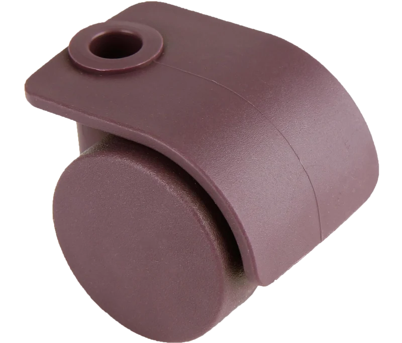 Doppelrolle Ø 35 mm mit harter Lauffläche, Bohrung Ø 8mm, merlot