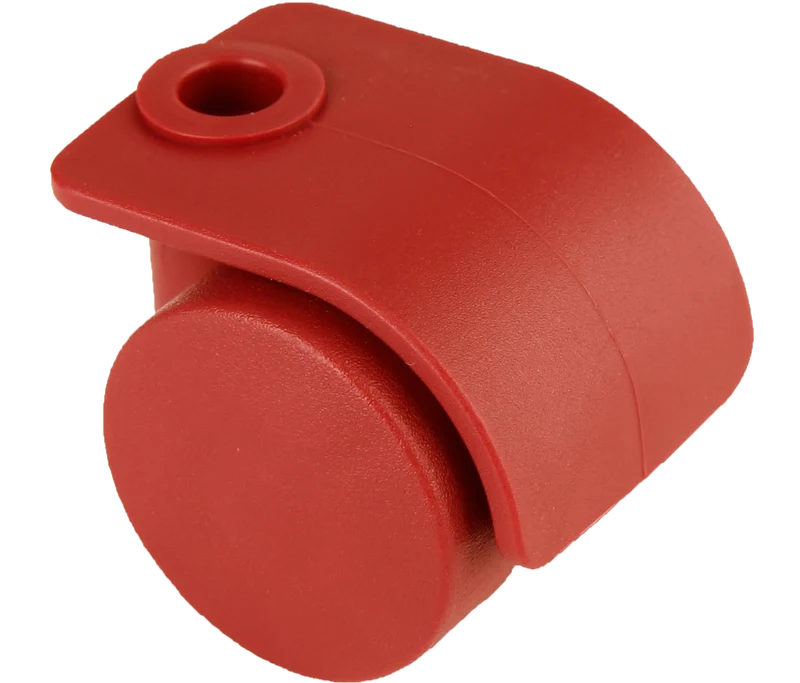 Doppelrolle Ø 35 mm mit harter Lauffläche, Bohrung Ø 8mm, rot