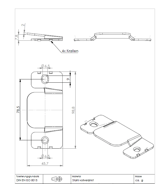 Elementverbinder, 1 Satz -2 Stück
