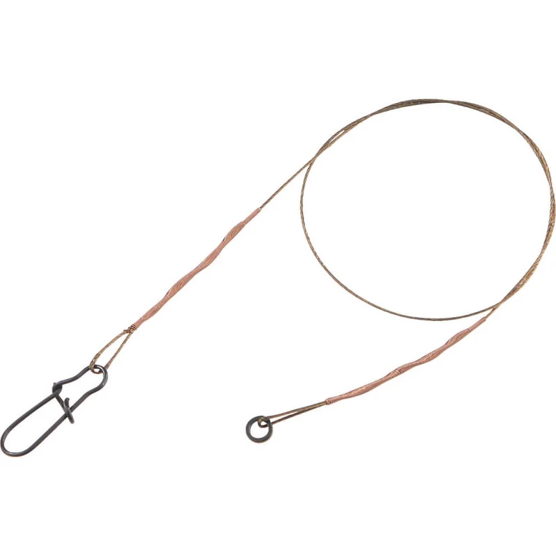 7x7 Stahlvorfach mit Solid Ring und Snap / 21 cm