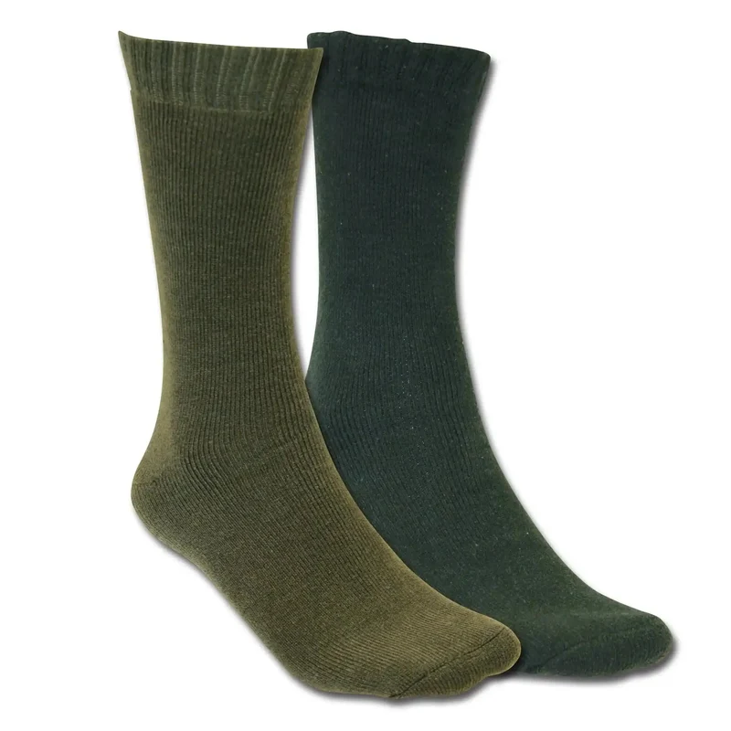 Thermosocken schwarz/oliv