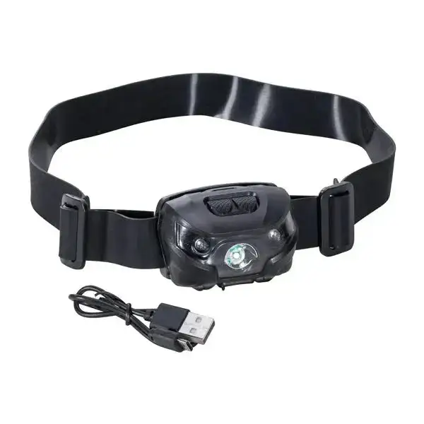 Stirnlampe wiederaufladbar schwenkbar schwarz