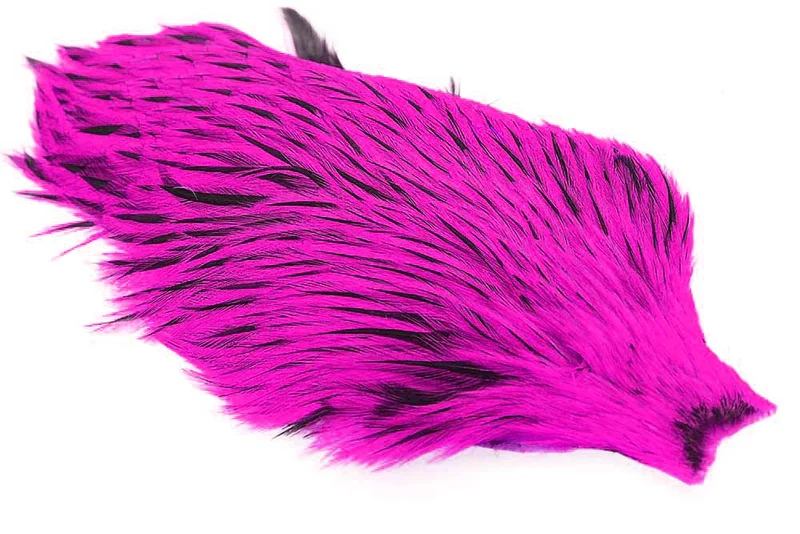 Whiting Süßwasser-Streamer Cape - Silberdachs Hot Pink