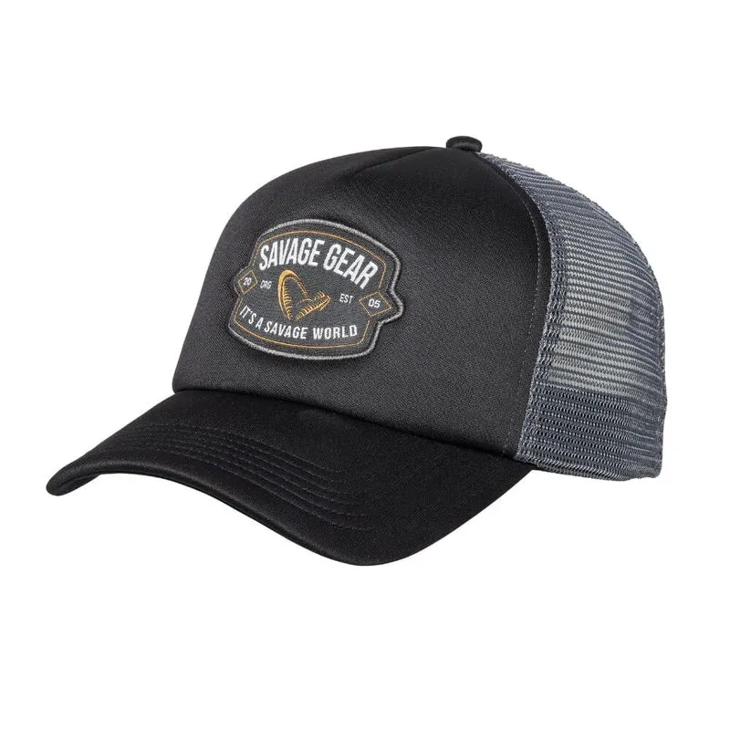 Badge Trucker Cap (Black)